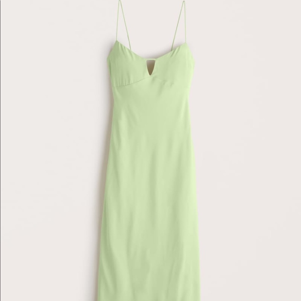 Keyhole Slip Midi Dress